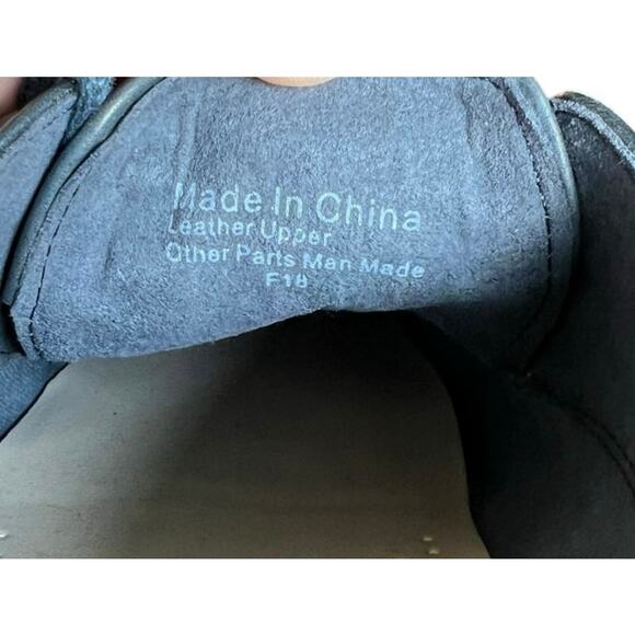 TROTTERS Woven Leather Loafer Flats Sz 6.5 Navy Blue Lace Up Vintage 90s Preppy - Picture 8 of 10